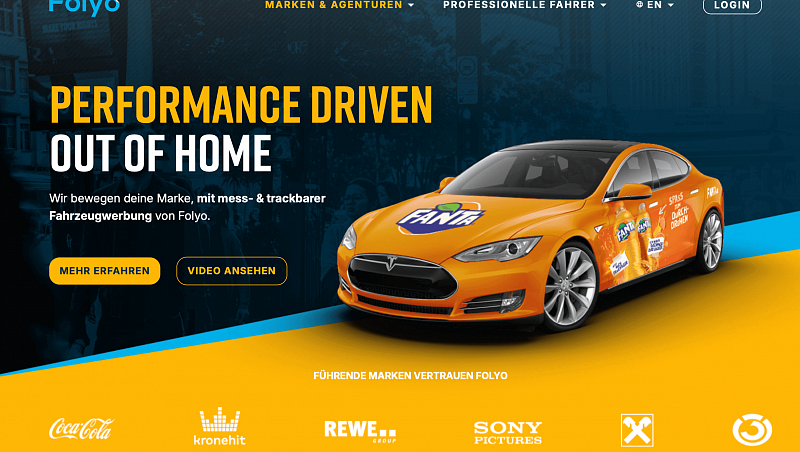 Сайт/ ЛК для рекламы в такси (Австрия)